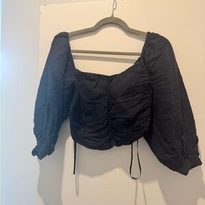 Posse Ivy Black Ruched Blouse